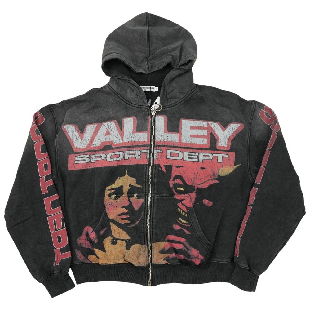 Vale Forever Devils Advocate Full Zip Hoodie Vintage Black